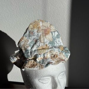 Rabbit + Bear Organic Baby Floral Sun Hat 0–3 Months Organic Cotton